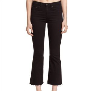 LAST CALL: Rag & Bone Size 28 Crop Flare Blk Jean